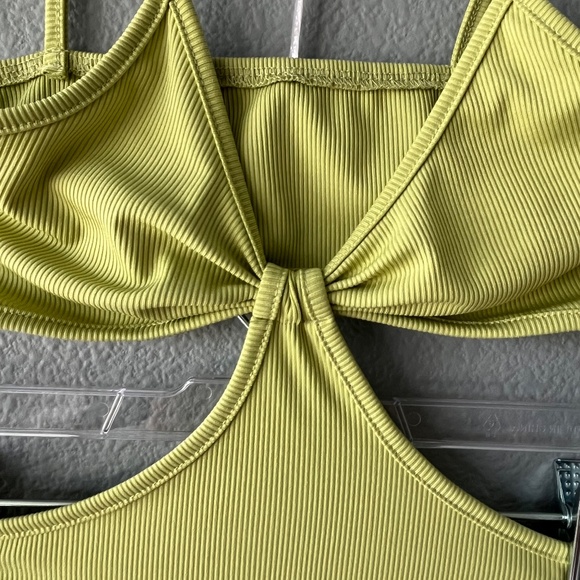 Knot Front Cutout Ribbed Mini Dress - Picture 7 of 12